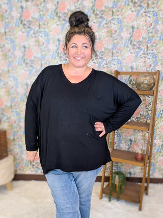 Jamie Luxe Slouchy Long Sleeve Top