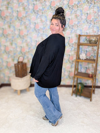 Jamie Luxe Slouchy Long Sleeve Top
