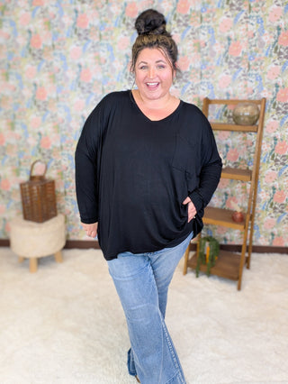 Jamie Luxe Slouchy Long Sleeve Top