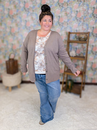 Aiden Cashmere Soft Cardigan w/Button Details (2 colors)