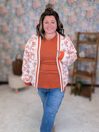 Adria Luxe Cardigan w/Pockets in Pumpkin Patch