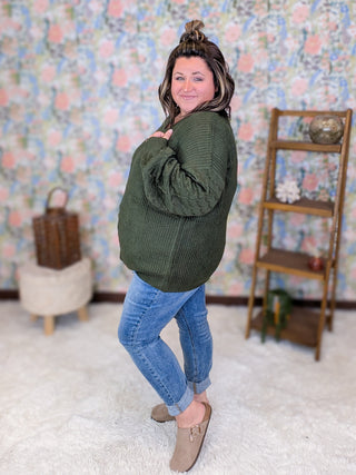 Talina Balloon Sleeve Textured Sweater in Solids (7 colors)