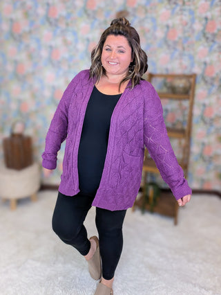 Whitney Textured Knit  Lightweight Cardigan (8 Colors)