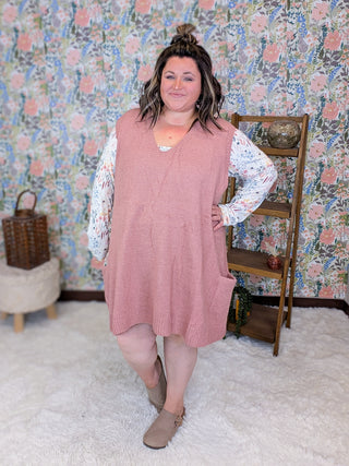 Ella Tunic Length Sweater Vest w/Pockets (2 Colors)