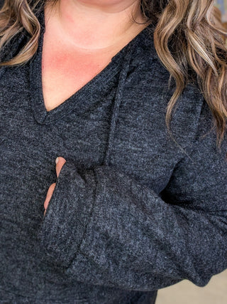 Jaclyn Cozy Vneck Hooded Pullover (2 Colors)
