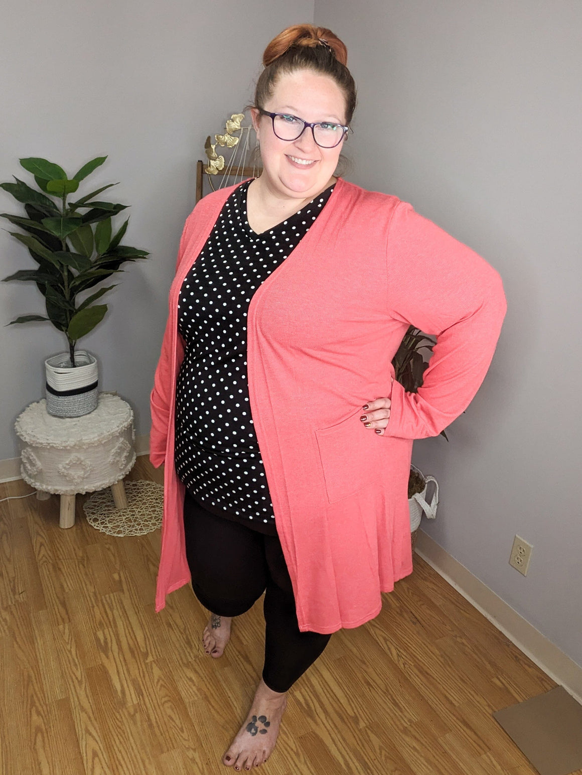Triple Stretch Solid Ribbed Cardigan CARDIGAN Michelle Mae 