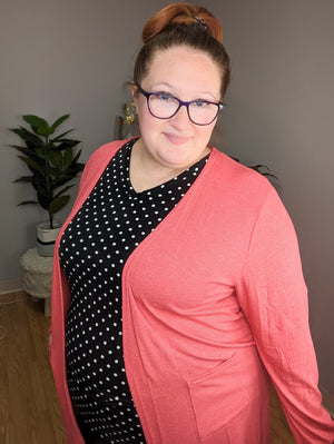 Triple Stretch Solid Ribbed Cardigan CARDIGAN Michelle Mae 