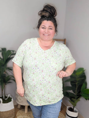 POCKETFUL OF PERFECT- PRINTS SHORT SLEEVE TOPS Michelle Mae 