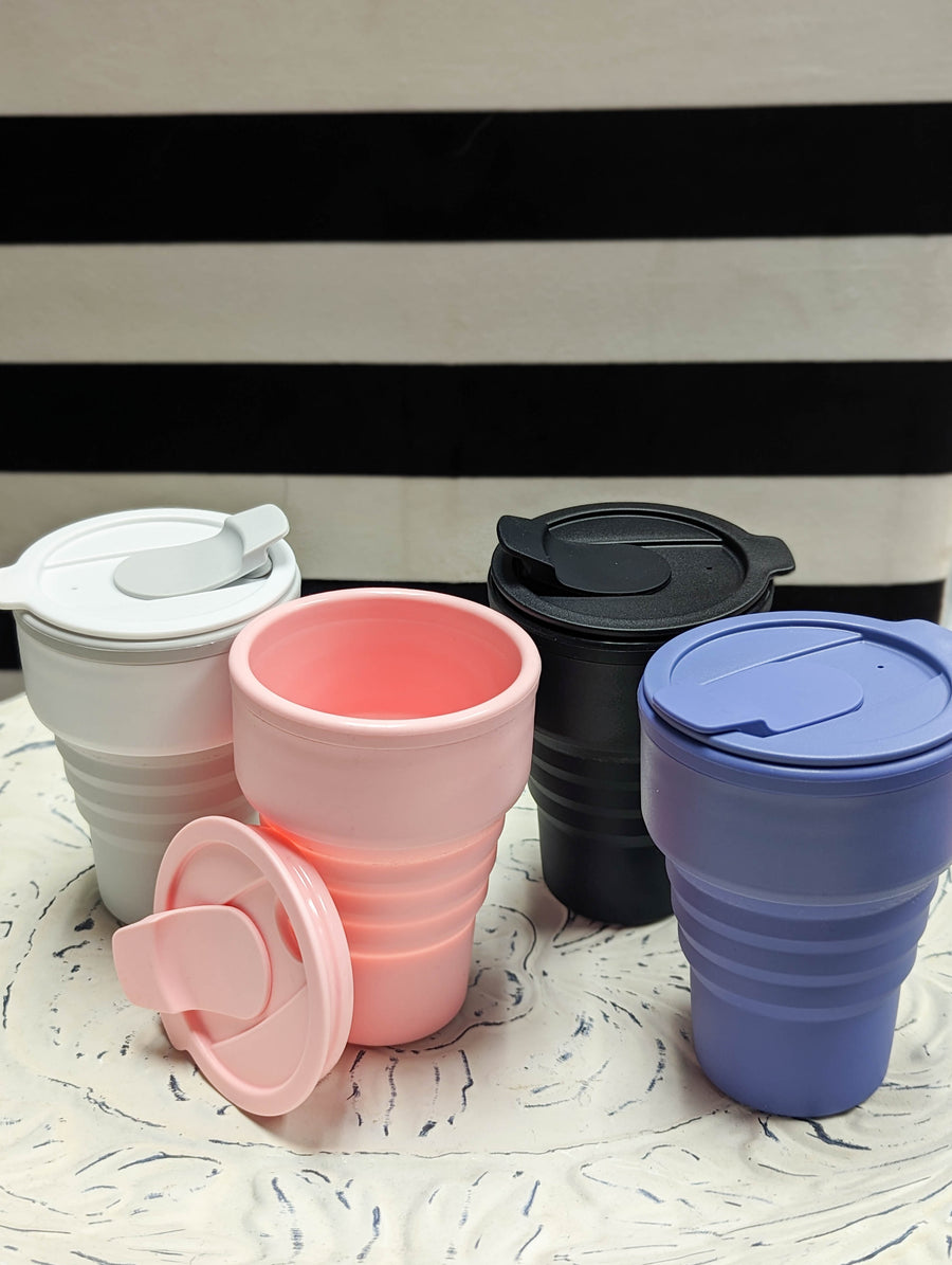 SALE- Collapsible Silicone Cups (4 colors)