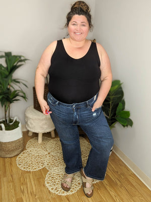 Judy Blue High Rise Weekender Slight-Cropped Wide Leg