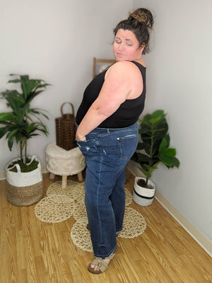 Judy Blue High Rise Weekender Slight-Cropped Wide Leg