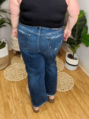 Judy Blue High Rise Weekender Slight-Cropped Wide Leg