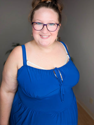 Hourglass Hottie Bold Blue Dress