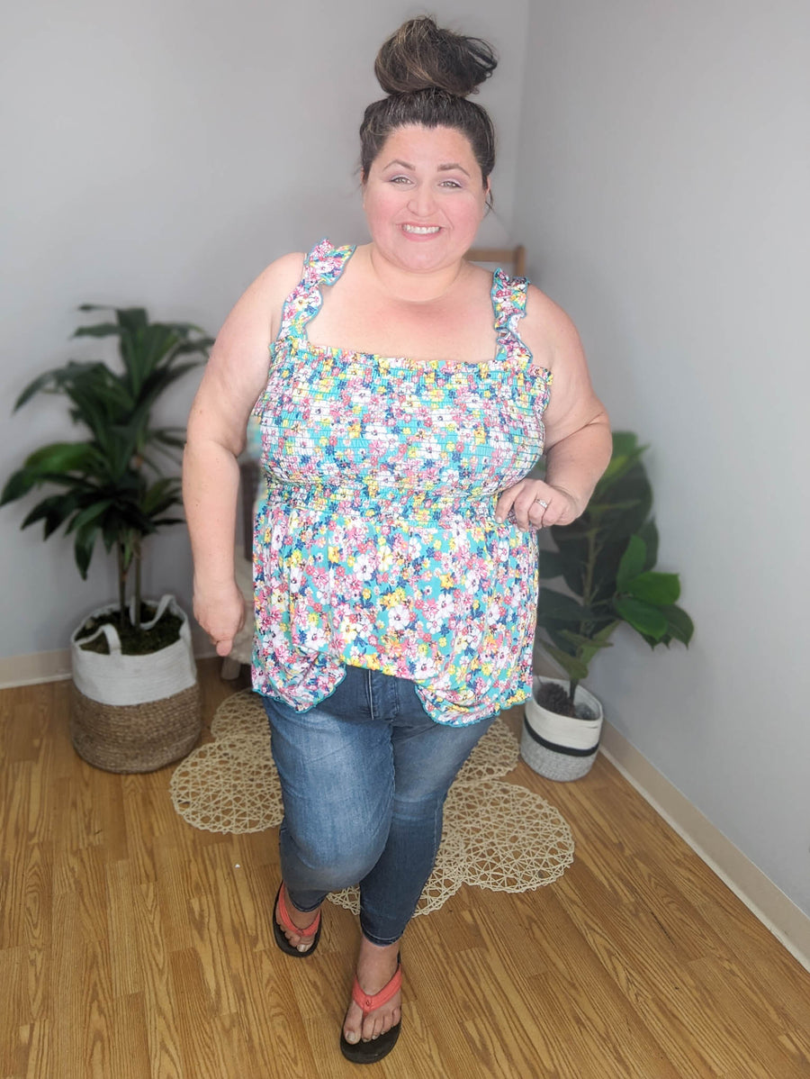 Budding Beauty Floral Smocked Tank (3 colors)