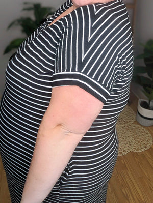 SALE- Obvious Answer Striped Dress