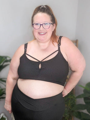 Basically Black Bralette And Leggings Set leggings WHITE BIRCH 