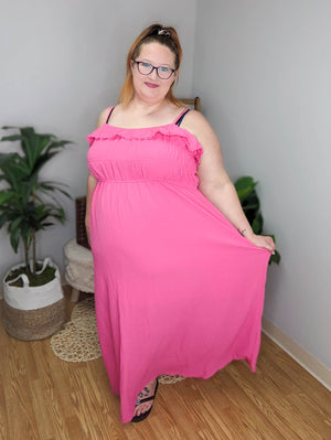 SALE- Ruffle Top Girly Maxi Dress (2 colors)