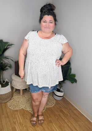 Let's Polka Baby Ribbed Top (3 colors) Tops BE STAGE 