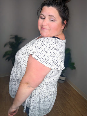 Let's Polka Baby Ribbed Top (3 colors) Tops BE STAGE 