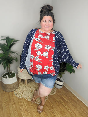 Polka Dot Brushed Cocoon Cardigans CARDIGAN Michelle Mae 