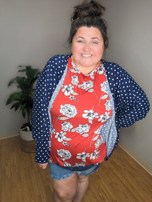 Polka Dot Brushed Cocoon Cardigans CARDIGAN Michelle Mae 