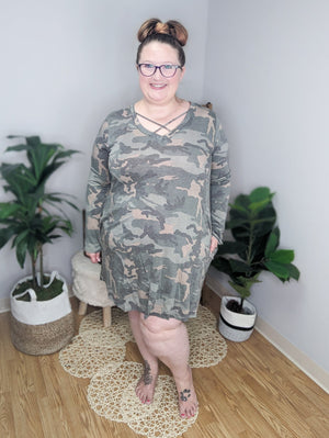 Make You Jump Camo Dress dresses sweet lovely by jen 