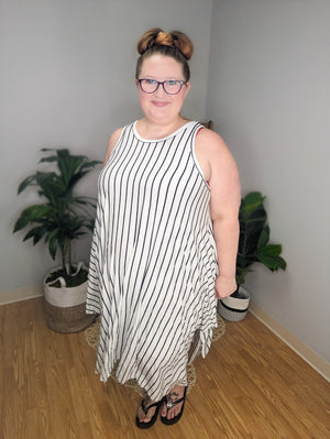 Flowy Fab Striped Tank Dress
