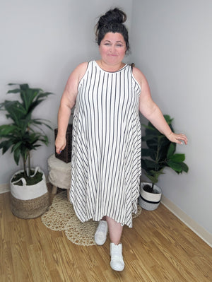 Flowy Fab Striped Tank Dress