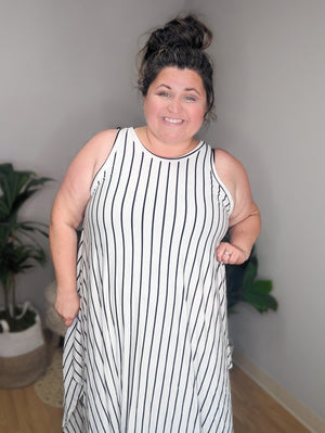 Flowy Fab Striped Tank Dress