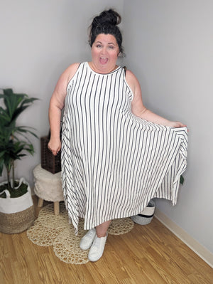 Flowy Fab Striped Tank Dress