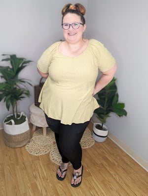 Swiss Dot Delight Flared Top