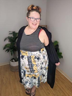Patch of Sunshine Mixed-Print Dress Dresses eg fashion 