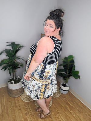 Patch of Sunshine Mixed-Print Dress Dresses eg fashion 