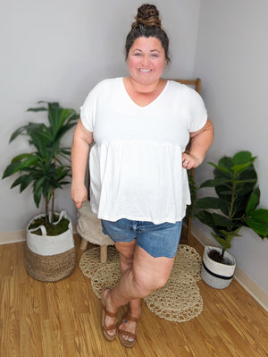 SALE- Judy Blue Bandana Accent Denim Shorts