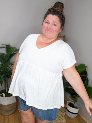 Classic Perfection Ivory Strappy Back Babydoll