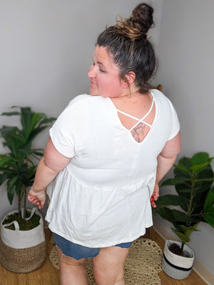 Classic Perfection Ivory Strappy Back Babydoll