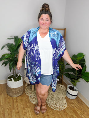SALE- Judy Blue Bandana Accent Denim Shorts