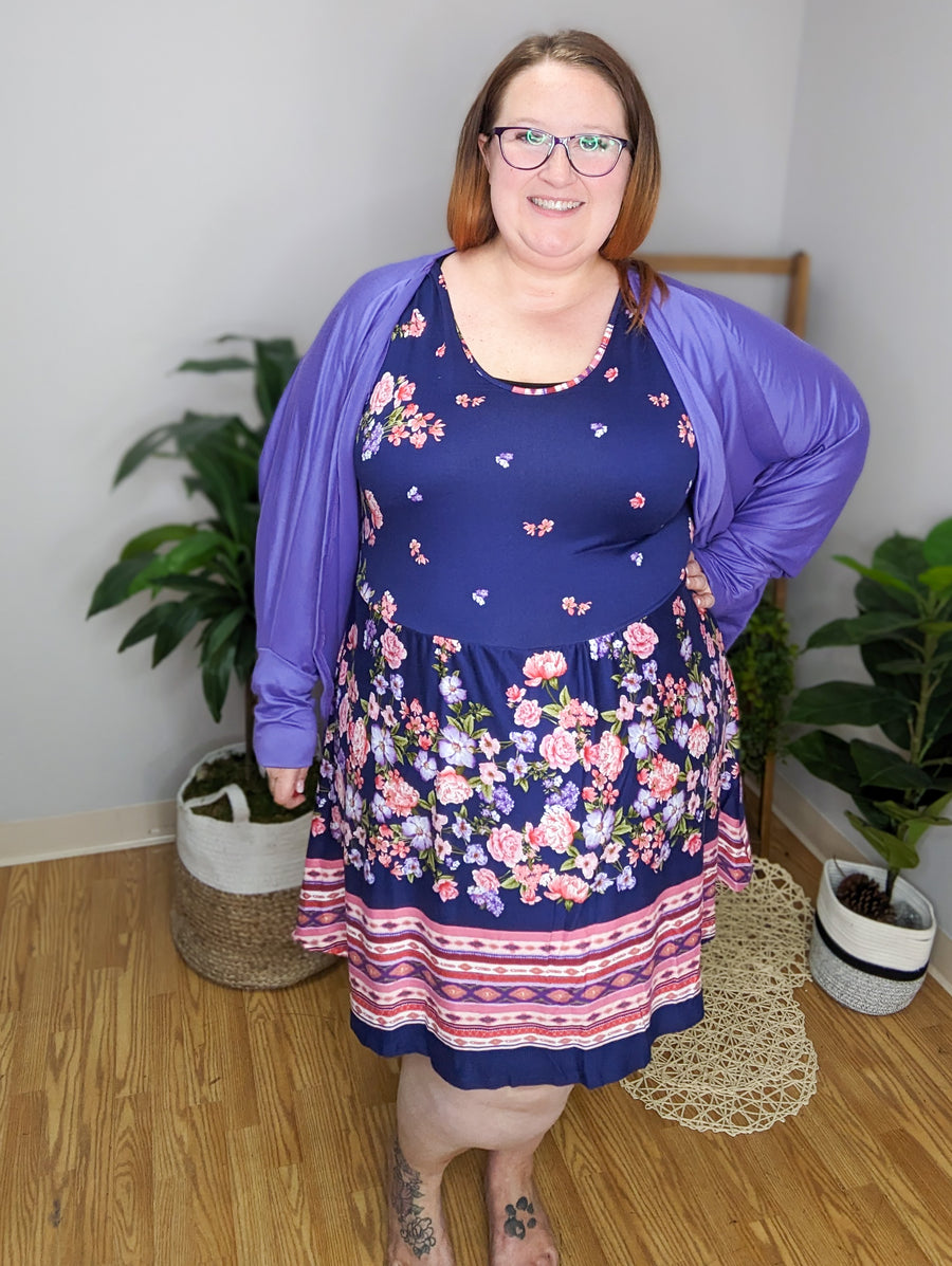 Jules Sleeveless Floral Print Dress w/Shorts