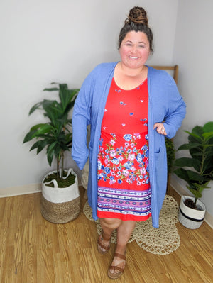Jules Sleeveless Floral Print Dress w/Shorts