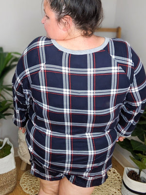 Boxer Plaid 2pc Shorts Lounge Set