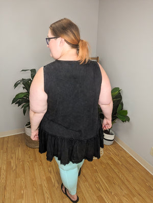 A Little Laced Black Mineral Wash Tank