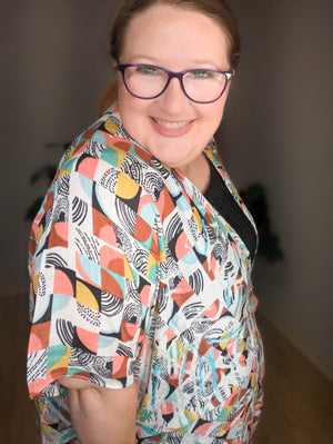 Geometric Kaleidoscope Kimono