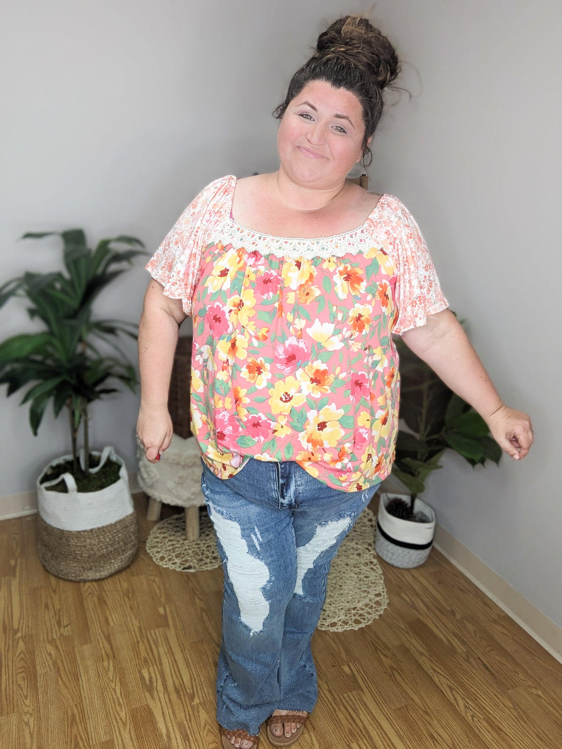 Judy Blue Medium Wash High-Rise Distressed Flare