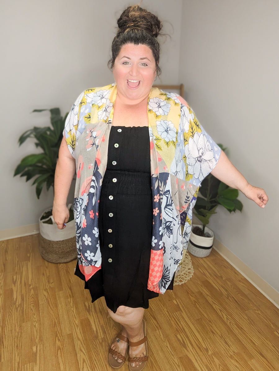 Babes + Blooms Bold Garden Kimono