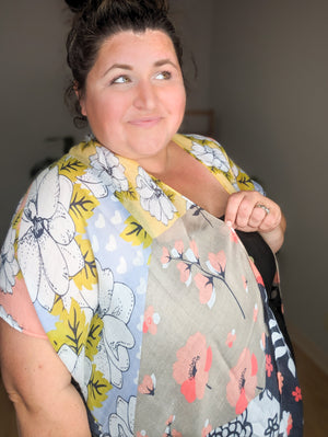 Babes + Blooms Bold Garden Kimono