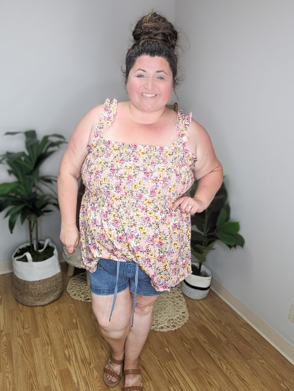 Budding Beauty Floral Smocked Tank (3 colors)