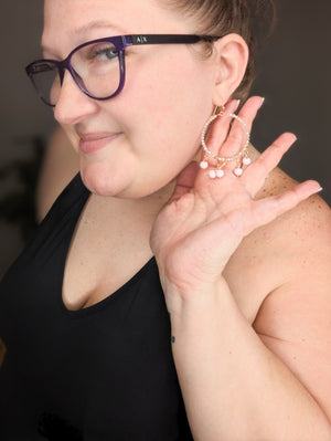 Glass + Clay Dangle Drop Earrings