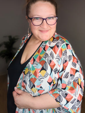 Geometric Kaleidoscope Kimono