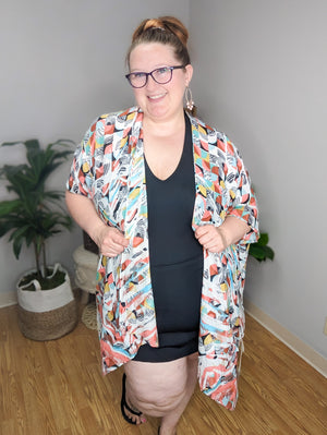 Geometric Kaleidoscope Kimono