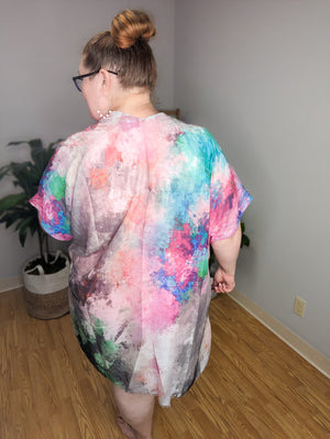 Brush it Off Watercolor Print Kimono
